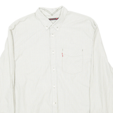 LEVI'S Mens Shirt Green Striped Long Sleeve L