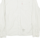 LEVI'S Mens Shirt Green Striped Long Sleeve L
