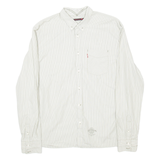 LEVI'S Mens Shirt Green Striped Long Sleeve L