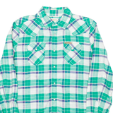 DIESEL Womens Shirt Green Check Long Sleeve M