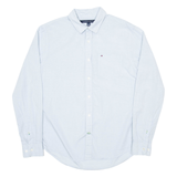 TOMMY HILFIGER Mens Plain Shirt Blue Long Sleeve M