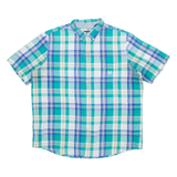 CHAPS Mens Shirt Blue Check XL
