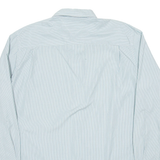 TOMMY HILFIGER Mens Shirt Green Pinstripe Long Sleeve XL