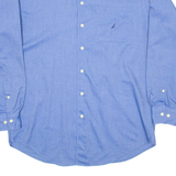 NAUTICA Mens Plain Shirt Blue Long Sleeve L