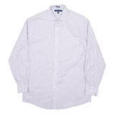 TOMMY HILFIGER Mens Shirt Blue Check Long Sleeve S