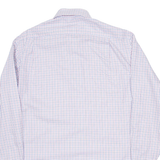 TOMMY HILFIGER Mens Shirt Blue Check Long Sleeve S