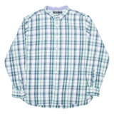 NAUTICA Mens Shirt Blue Check Long Sleeve XL
