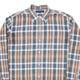 TOMMY HILFIGER Mens Shirt Blue Check Long Sleeve M