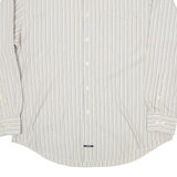 NAUTICA Mens Shirt Beige Pinstripe Long Sleeve L