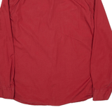 GUESS Mens Plain Shirt Red Long Sleeve L