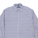 TOMMY HILFIGER Mens Shirt Blue Check Long Sleeve XL