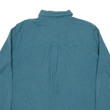 CHAPS Mens Shirt Blue Check Long Sleeve L