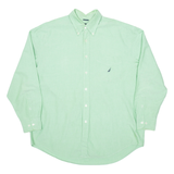 NAUTICA Mens Plain Shirt Green Long Sleeve XL