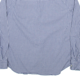 NAUTICA Stretch Mens Shirt Blue Gingham Long Sleeve M