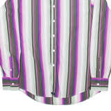 TED BAKER Mens Shirt Green Striped Long Sleeve L