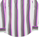 TED BAKER Mens Shirt Green Striped Long Sleeve L