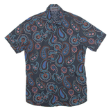 TED BAKER Mens Shirt Blue Crazy Pattern Long Sleeve M