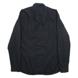 TED BAKER Mens Plain Shirt Black Long Sleeve S