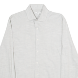 REISS Slim Fit Mens Plain Shirt Grey Long Sleeve S