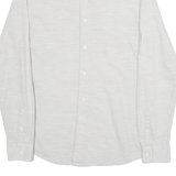 REISS Slim Fit Mens Plain Shirt Grey Long Sleeve S