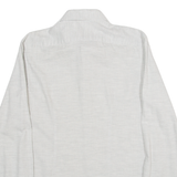 REISS Slim Fit Mens Plain Shirt Grey Long Sleeve S