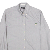 TED BAKER Mens Plain Shirt Grey Long Sleeve M