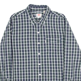 LEVI'S Mens Shirt Blue Check Long Sleeve S