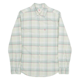 LEVI'S Standard Mens Shirt Green Check Long Sleeve S