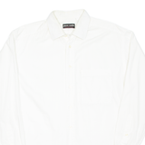 PIERRE CARDIN Mens Plain Shirt White Long Sleeve XL