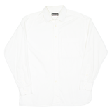 PIERRE CARDIN Mens Plain Shirt White Long Sleeve XL