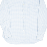 BRAUN Mens Shirt Blue Check Long Sleeve L