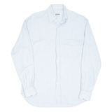 BRAUN Mens Shirt Blue Check Long Sleeve L