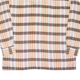 Mens Shirt Brown Check Long Sleeve XL