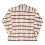 Mens Shirt Brown Check Long Sleeve XL
