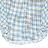AUTHENTIC WEAR Mens Flannel Shirt Blue Check Long Sleeve L