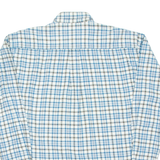 AUTHENTIC WEAR Mens Flannel Shirt Blue Check Long Sleeve L