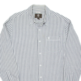 TIMBERLAND Mens Shirt Grey Striped Long Sleeve L