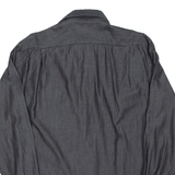 CALVIN KLEIN Mens Plain Shirt Grey Long Sleeve XL