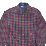 TOMMY HILFIGER Mens Shirt Red Check Long Sleeve M