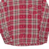 H&M Mens Shirt Red Check Long Sleeve M