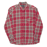 H&M Mens Shirt Red Check Long Sleeve M