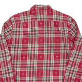 H&M Mens Shirt Red Check Long Sleeve M
