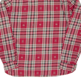 H&M Mens Shirt Red Check Long Sleeve M