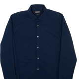 DKNY Slim Fit Mens Plain Shirt Blue Long Sleeve S