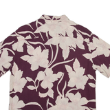 ALL SAINTS Mens Hawaiian Shirt Purple Floral XS