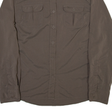 THE NORTH FACE Womens Plain Shirt Grey Long Sleeve M