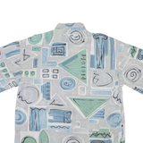 EXPRESS WEAR Mens Shirt Grey Geometric S
