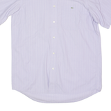 LACOSTE Mens Shirt Purple Striped M