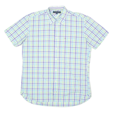 TOMMY HILFIGER Mens Shirt White Check L
