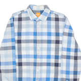 BOSS Extreme Slim Fit Mens Shirt Blue Plaid Long Sleeve M